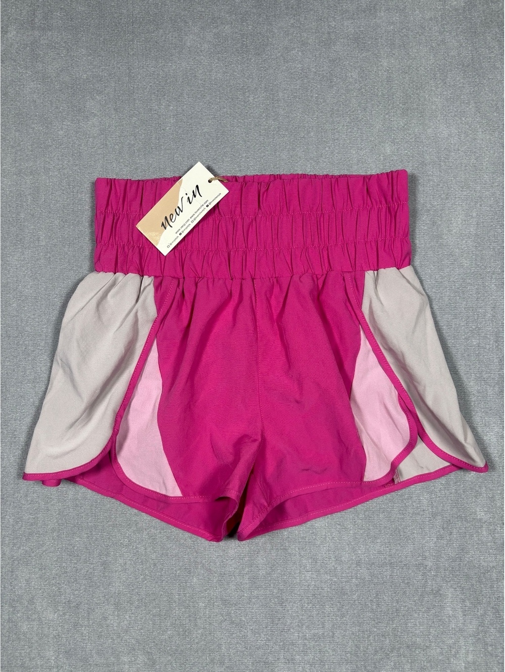 NWT New In Colorblock Athletic Pink Shorts Size Small